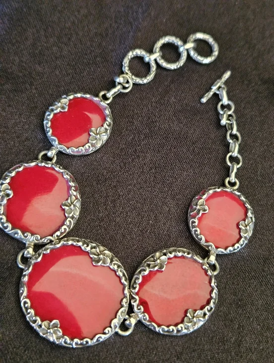 Eon 1962 Set, Sponge Coral Swiss Movement Watch And Bracelet in Sterling Silver - Picture 7 of 13